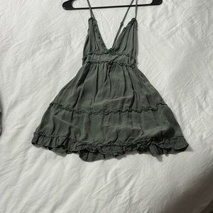 Green mini dress